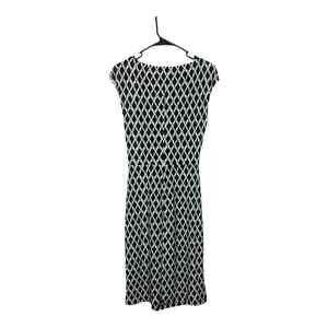 Lauren Ralph Lauren Womens Black White Sheath Dress Cap Sleeve Rouching Size 6